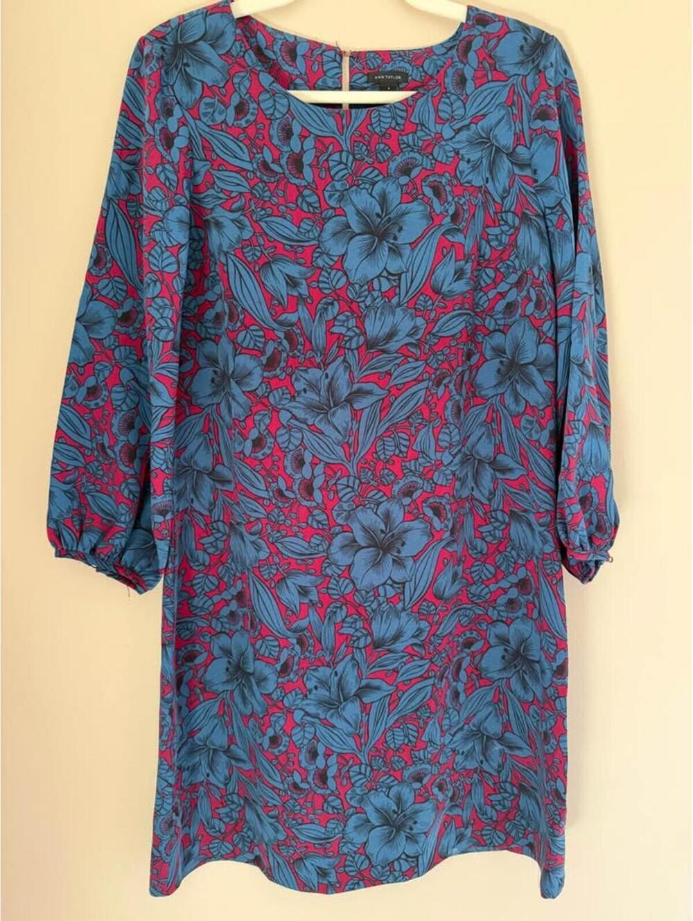 Ann Taylor size 4, Red & blue floral dress